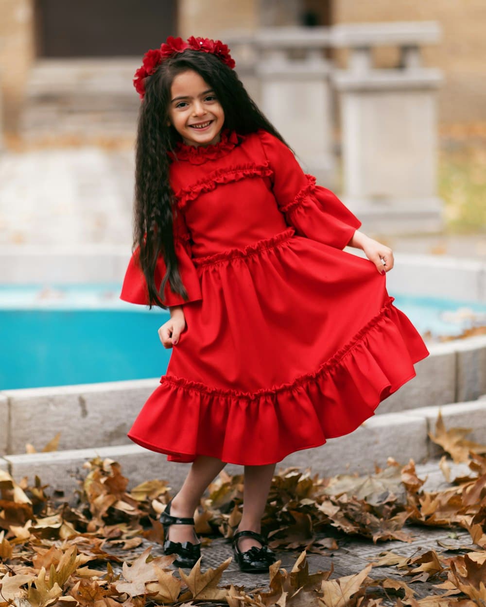 Girls Floral Party Dress